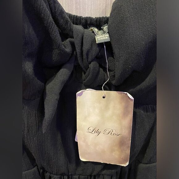 Lily Rose Tie Front Jumpsuit NWT Size XL - Picture 9 of 12